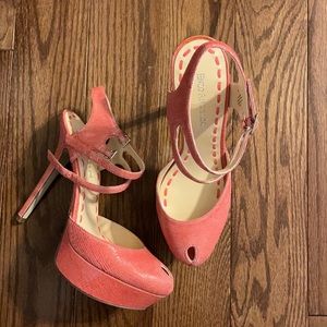 NIB 7M Enzo Angiolini Torrey platform heel pink